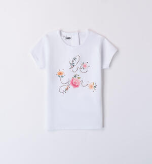 Girls' floral T-shirt