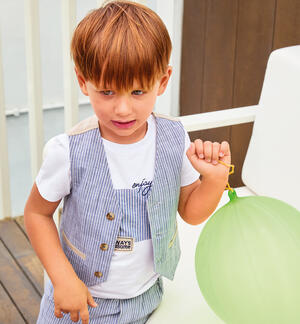 White t-shirt, 100% cotton for boys