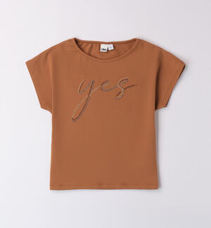 T-shirt ragazza iDO BEIGE