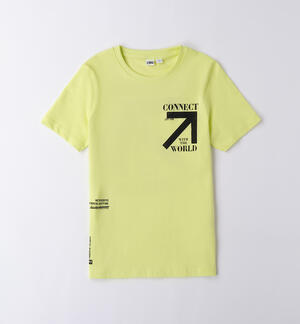 T-shirt ragazzo cotone GIALLO