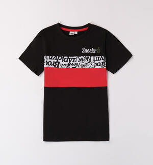 Boys' red and black T-shirt