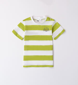 Boys' striped T-shirt in 100% cotton