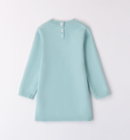 Abito bambina in tricot DARK MINT-4143