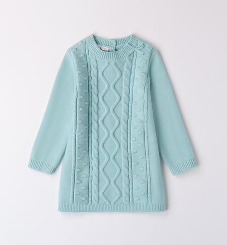 Abito bambina in tricot DARK MINT-4143