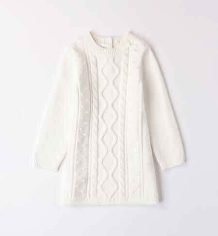 Girl's tricot dress CREAM