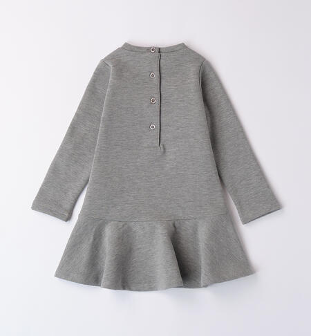 Little girl winter dress GRIGIO MELANGE-8970