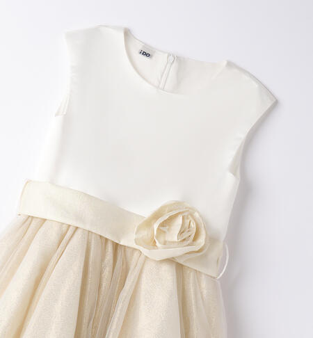 Dress with tulle skirt for girls PANNA-0112