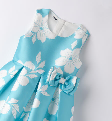 Elegant turquoise dress for girls TURCHESE-PANNA-6BCU