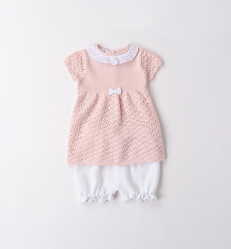 Abito neonata 100% cotone ROSA