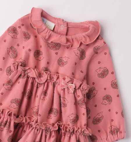 Winter Baby Girl Dress ROSA-MARRONE-6ATA