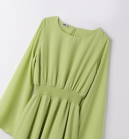 Girl's green dress SOFT GREEN-5255