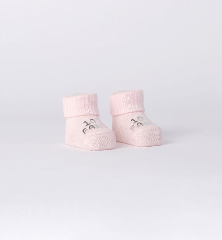 Babbucce neonati con stampa ROSA-2765