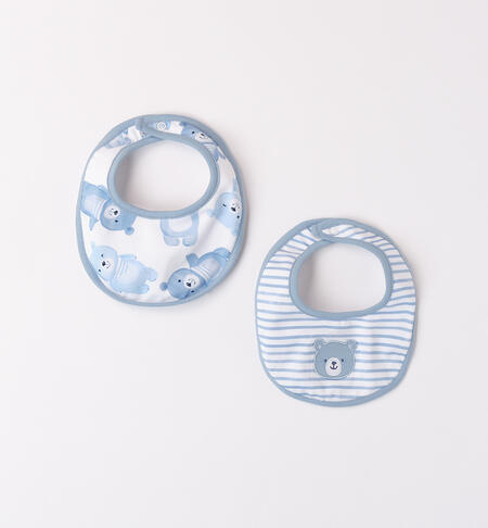 Newborn Bibs BIANCO-AZZURRO-6BDS