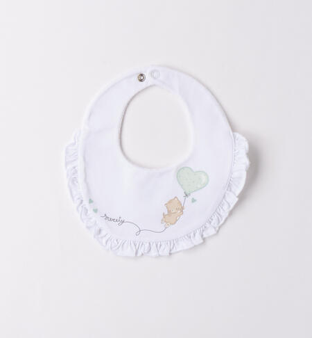 iDO Baby Girl Bib BIANCO-0113