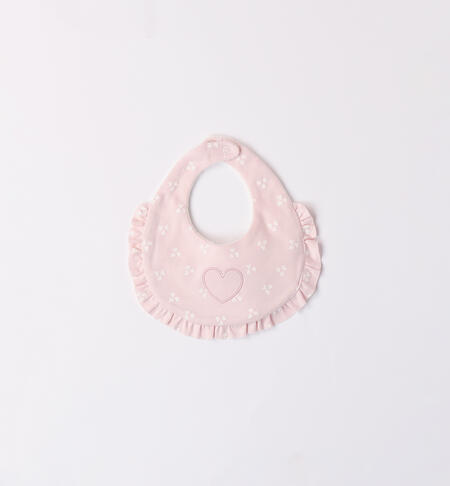 Cotton Baby Girl Bib ROSA-PANNA-6ATB