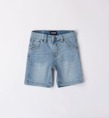 Bermuda jeans per bambino BLU CHIARO LAVATO-7310