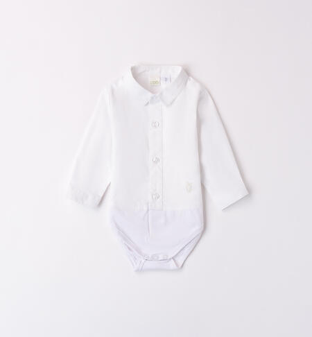 Newborn Shirt Bodysuit WHITE