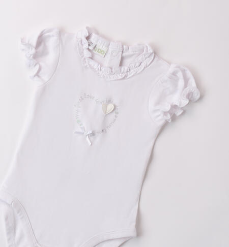 iDO Baby Girl Bodysuit BIANCO-0113