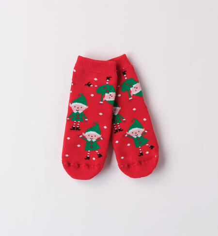 Non-slip socks for baby girl ROSSO-2253