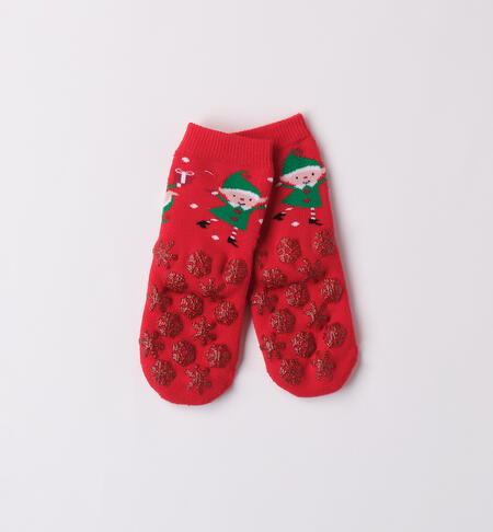 Non-slip socks for baby girl ROSSO-2253