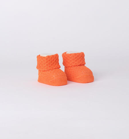 Baby boy socks in 100% cotton ORANGE-1812