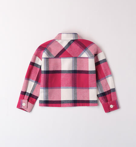 Check shirt little girl MAGENTA-2681