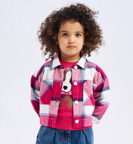 Check shirt little girl RED