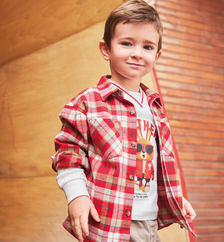 Camicia a quadri bambino ROSSO