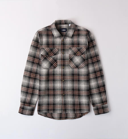 Boy's plaid shirt MARRONE-0876