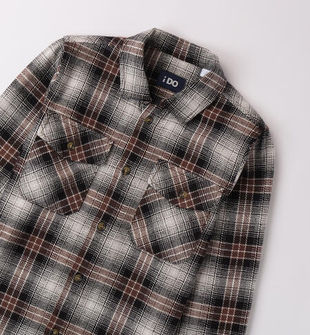 Boy's plaid shirt MARRONE-0876