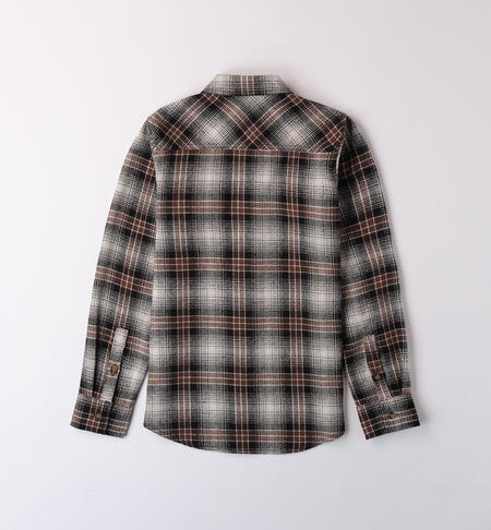 Boy's plaid shirt MARRONE-0876