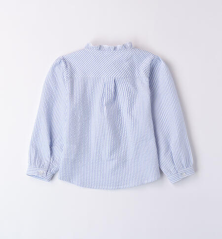 Long-sleeve striped shirt for girls AZZURRO-3664