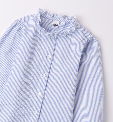 Long-sleeve striped shirt for girls AZZURRO-3664