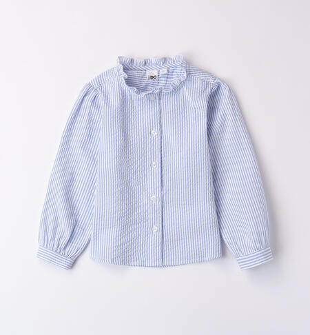 Long-sleeve striped shirt for girls AZZURRO-3664