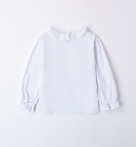 White shirt little girl BIANCO-0113