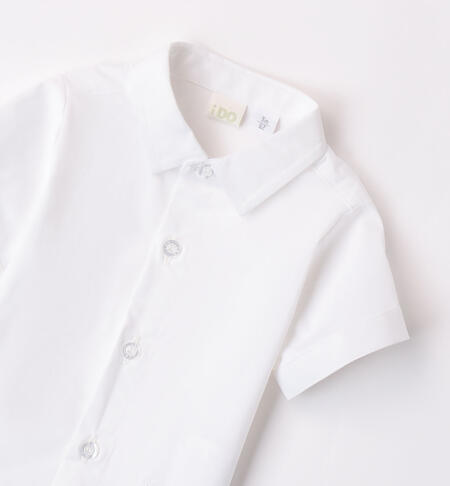 Boys' white shirt BIANCO-0113