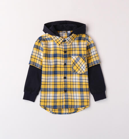 Camicia con cappuccio bambino GIALLO