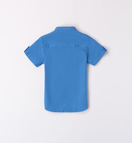 Camicia coreana per bambino TURCHESE-3733