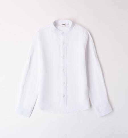 Camicia coreana per ragazzo BIANCO