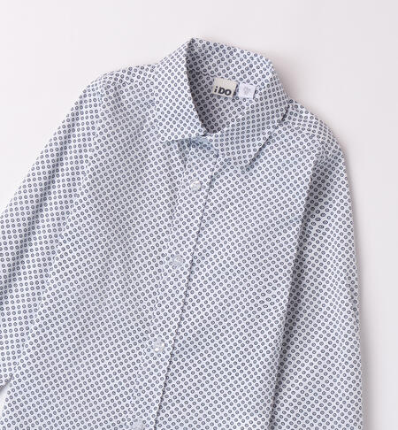 Elegant shirt child BIANCO-BLU-6AZC