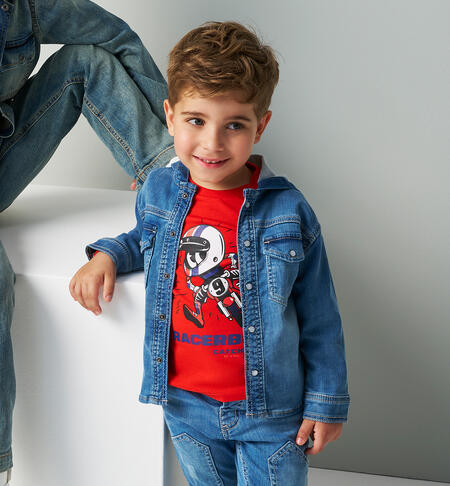 Camicia jeans bambino BLU