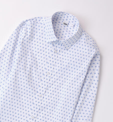 Camicia per ragazzo iDO BIANCO-BLUETTE-6BCS