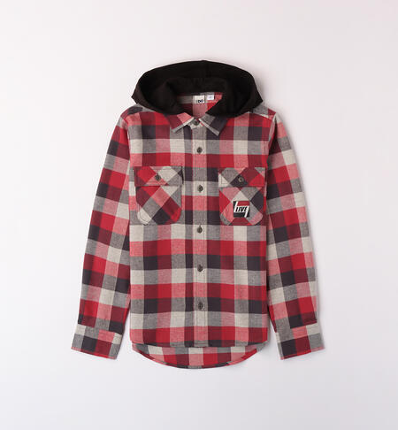 Boy's plaid shirt BORDEAUX-2297