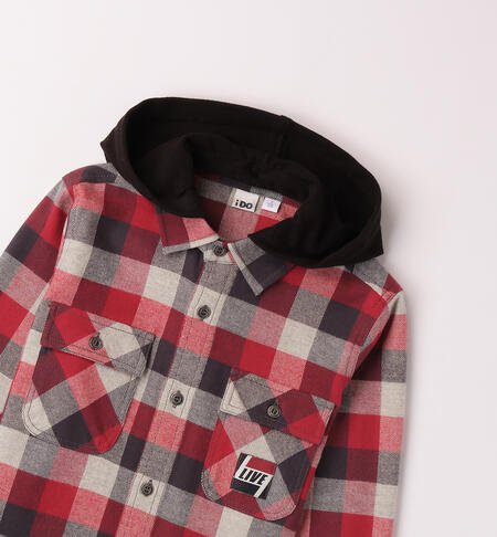 Boy's plaid shirt BORDEAUX-2297