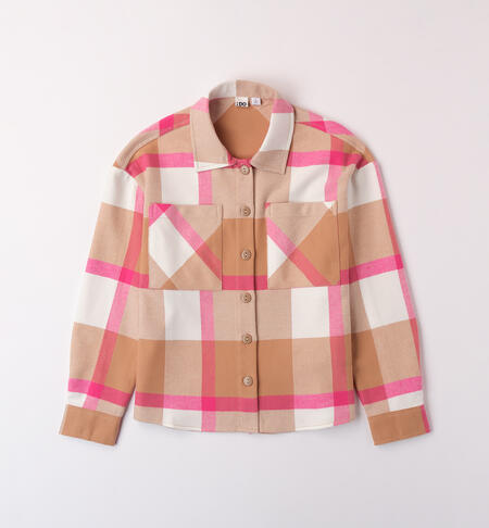 Girl plaid shirt BISCUIT-0945