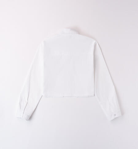 Cropped girl's shirt BIANCO-0113