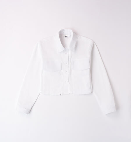 Cropped girl's shirt BIANCO-0113