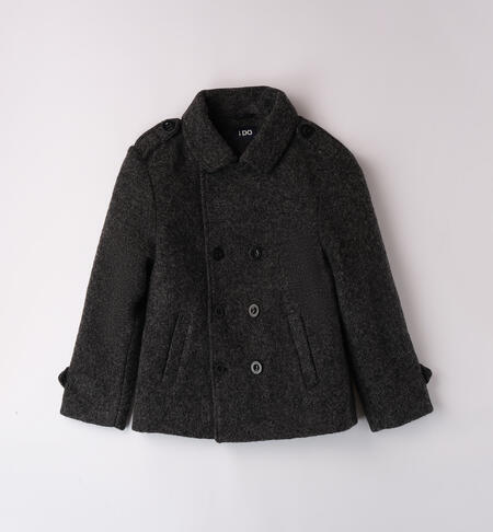 Elegant boy coat  GRIGIO MELANGE SCURO-8994