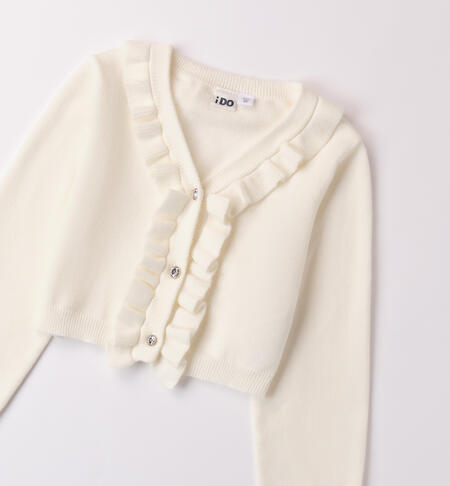 Girl cardigan with ruffles PANNA-0112