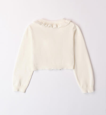 Girl cardigan with ruffles PANNA-0112